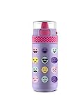 Ello Ride 12oz Stainless Steel Kids Water Bottle, Smiley Faces
