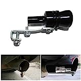 Goluodck Aluminum Alloy Universal Turbo Sound Exhaust Muffler Pipe Whistle Car Roar Maker XL Size (Black)