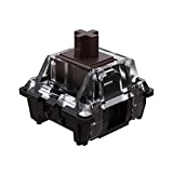 Gateron KS-15 Optical Switches for MX Mechanical Gaming Keyboard | 55g Force | Tactile| Clear Top RGB Switches for Backlit Keyboard | (65 PCS, Brown)