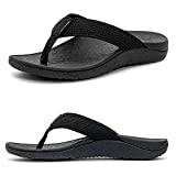 Movego Womens Orthotic Flips Flops Sandals, Plantar Fasciitis Arch Support Sandals for Flat Feet, Proven Heel and Foot Pain Relief Comfortable Walk