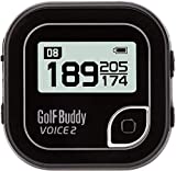 Golf Buddy Voice 2 Talking GPS Rangefinder, Long Lasting Battery Golf Distance Range Finder, Preloaded with 40,000 Worldwide Courses, Easy-to-use Golf Navigation for Hat (Voice 2_Black)