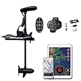 PARKHO HASWING Boat Electric Trolling Motor – 12V 54' 55lbs Cayman GPS Anchor Control Shaft Bow Mount Portable Fishing Saltwater Freshwater with Wireless Remote Quick Release Bracket Foot Controller
