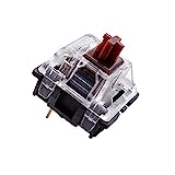Gateron KS-8 Brown Switches for MX Mechanical Gaming Keyboard | 50g Force | Tactile| Clear Top RGB Switches for Backlit Keyboard - Pack 32