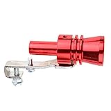 Car Muffler Turbo Whistle Exhaust Pipe Oversized Roar Maker Car Accessories XL - Red