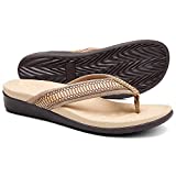 Plantar Fasciitis Flip Flops for Women, Best Orthopeic Flip Flop Sandals with Arch Support, Comfort Cushioned Thong Sandals for Walking size 8
