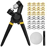 Grommet Tool Kit Grommet Eyelet Plier Set, Portable Grommets Handheld Hole Punch Pliers Set with 500 3/8 Inch (10mm) Metal Eyelets Grommet Press Kits for Fabric Tarps Leather