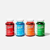 Goli® Gummy Vitamins Bundle - 4 Pack - Apple Cider Vinegar, Ashwaghanda, Supergreens & Superfruits (Gelatin-Free, Gluten-Free, Vegan & Non-GMO)