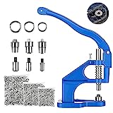 YTDTKJ Hand Press Grommet Machine, Grommet Eyelet Tool Kit with 3 Die and 1500 Silver Grommets Hole for DIY Belt Eyelet Wallet Curtains Scrapbooking, (0704PG09R06)