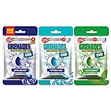 Grenades Gum - POWER PACK ICE - STRONG MINT GUM - 3-PACK, 90pcs - Mint Flavor Pack (Super-Uber Mint, Peppermint and Spearmint) - Ultimate Fresh Breath & Serious Sinus Busting Power
