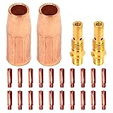 Mig Welding gun accessory11-30 0.030' kit for Forney 140 FC-i Mig gun: 20pcs Contact Tips 11-30 0.030' + 2pcs gas nozzles 21-50F + 2pcs 35-50 welding diffuse