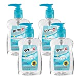 Germ-X Hand Sanitizer, Original, Pump Bottle, 8 Fluid Ounce, Pack of 4