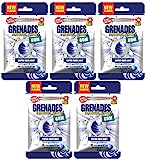 Grenades GUM Explosively Strong Mint Sugar-Free Gum - Intense, Long Lasting Flavor and Breath Freshening - Pack of 5 (Super-Uber Mint) (150 Pieces)